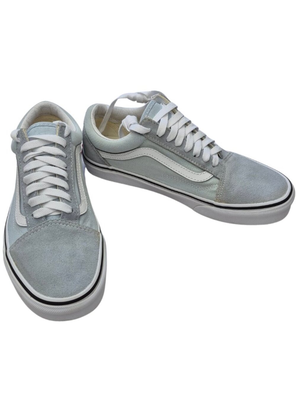 VANS Off the Wall 50714 Light Blue Casual Skate Shoes Canvas and Suede Men 6.5